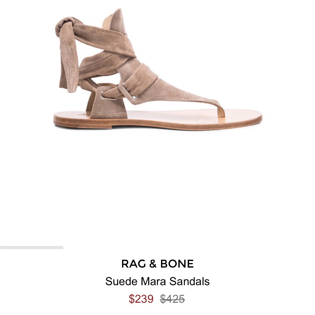 Rag & Bone Brown Suede Mara Sandals